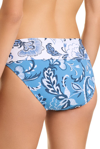 DRIFT BLEU Bandana Banded Hipster Bikini Bottom