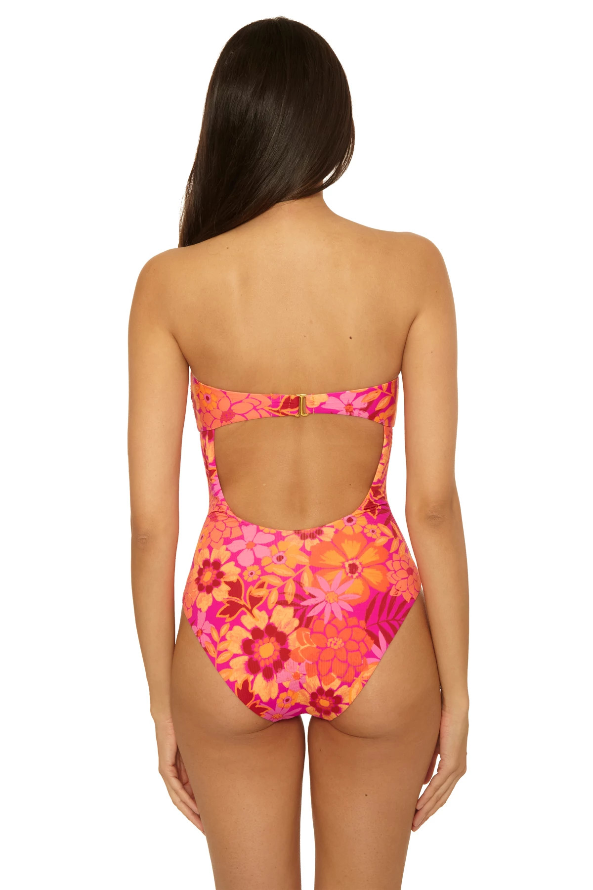 MULTI Brinley Bandeau One Piece Swimsuit image number 2