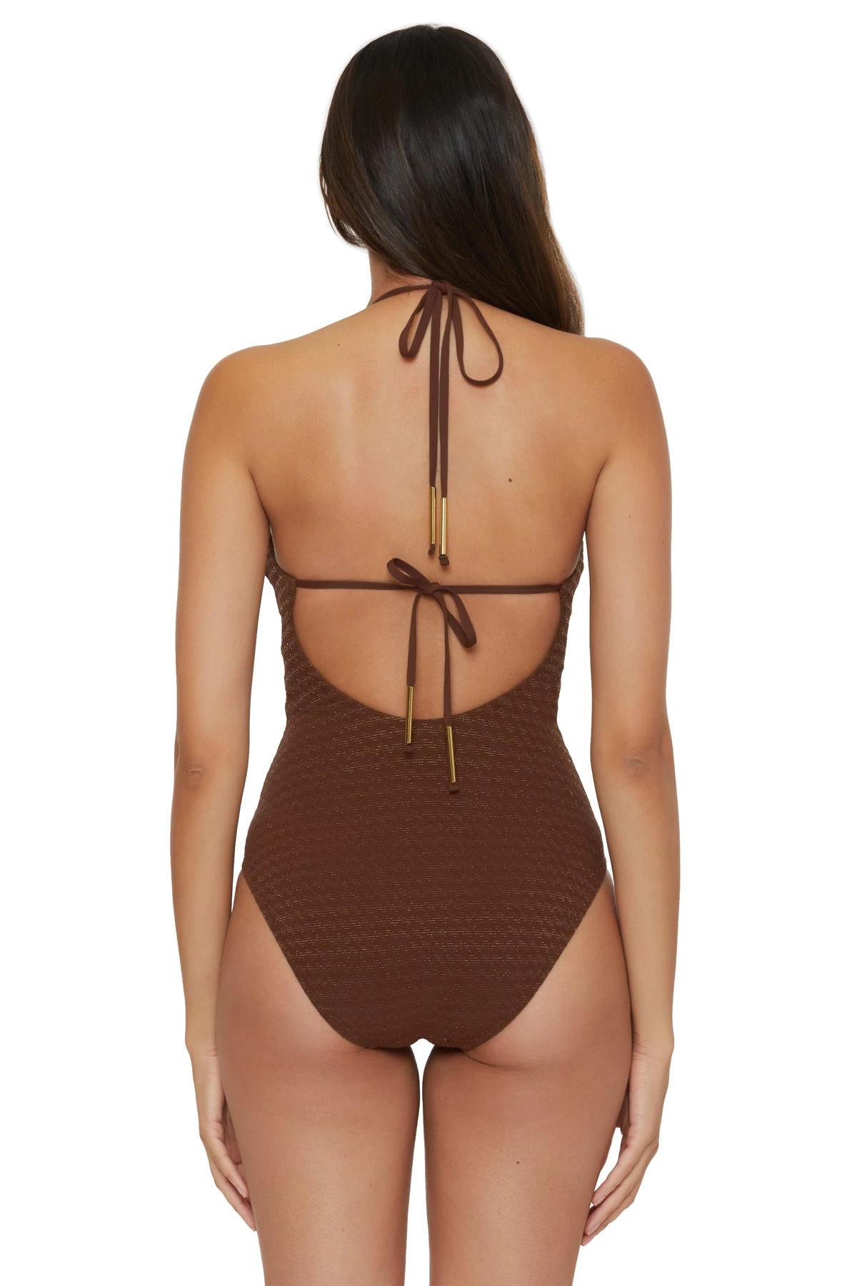 TOTEM Glimmer Halter One Piece Swimsuit image number 2