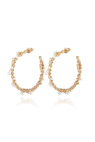 000 MOTHER OF PEARL Creole Hoop Earrings