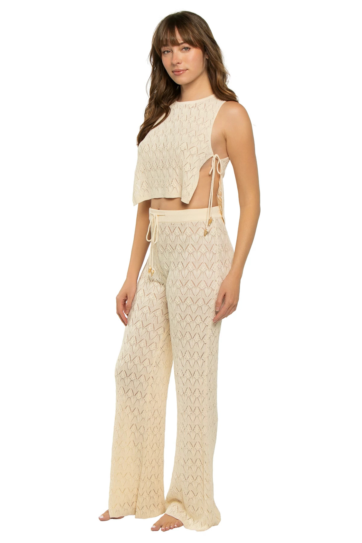 NATURAL Crochet Crop Top image number 3