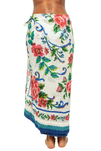 FLOWER TAPESTRY OFF WHITE Flower Tapestry Sarong