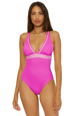 PEONY Parisian Stripe One Piece Swimsuit