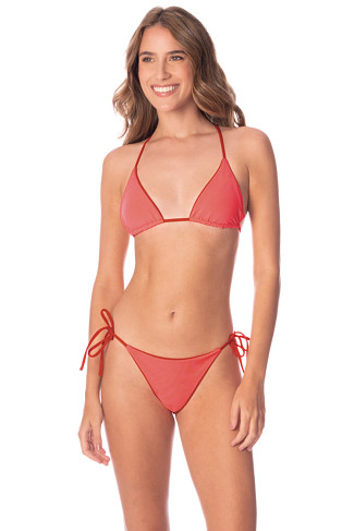 RED CAMELIA Balmy Triangle Bikini Top
