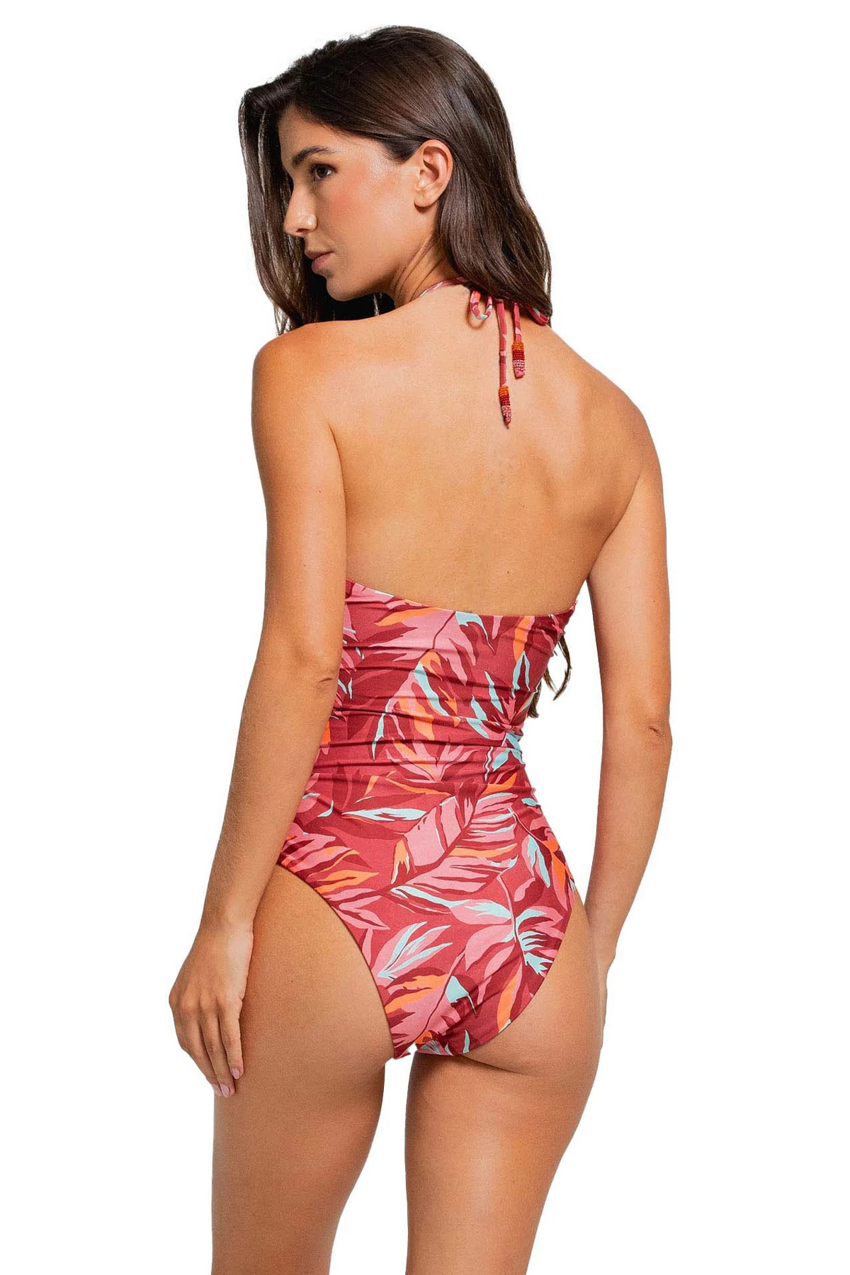 MULTI Halter V-Wire One Piece Swimsuit image number 2