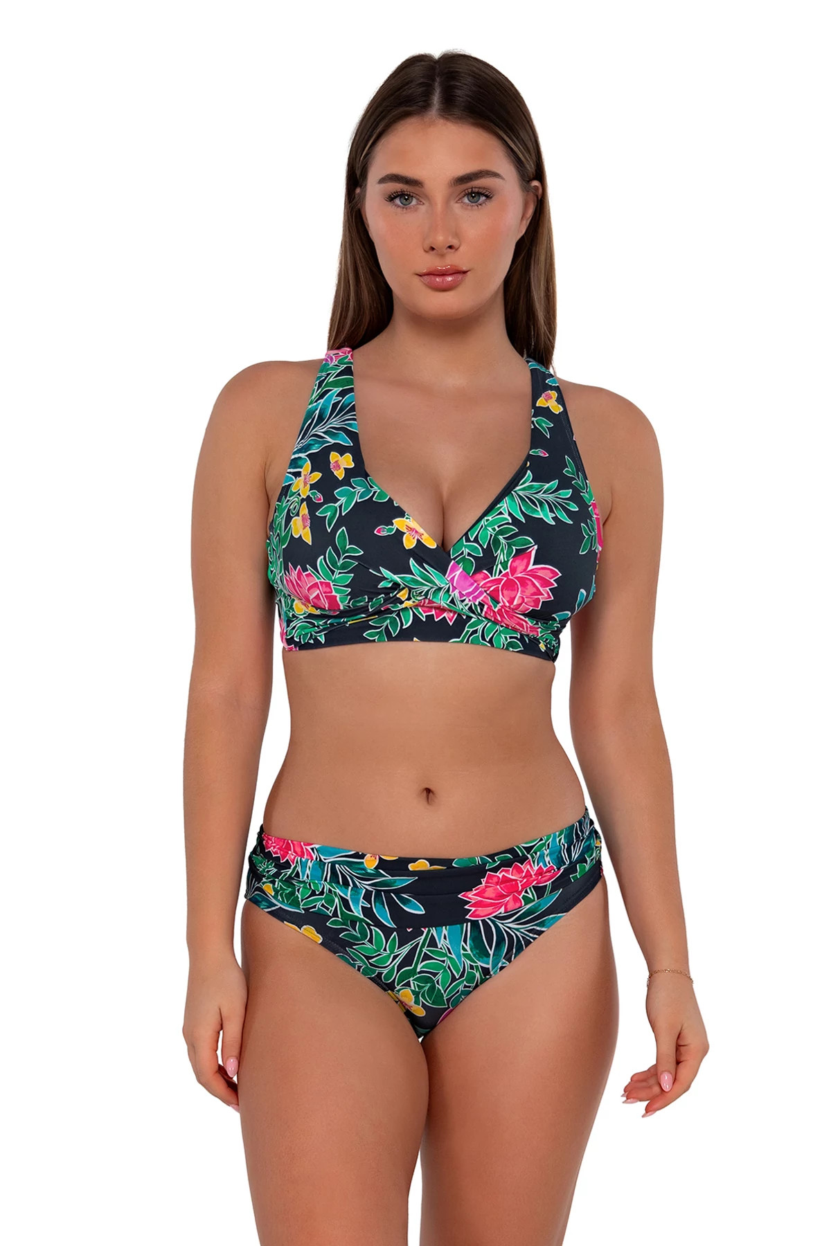 TWILIGHT BLOOMS Elsie Underwire Bralette Bikini Top (E-H Cup) image number 1