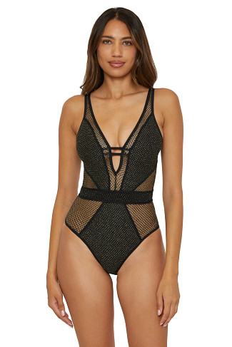 BLACK Show & Tell Plunge One Piece Swimsuit