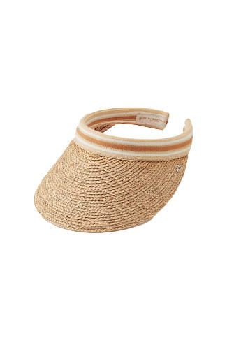 NATURAL/NOUGAT STRIPE Bianca Visor
