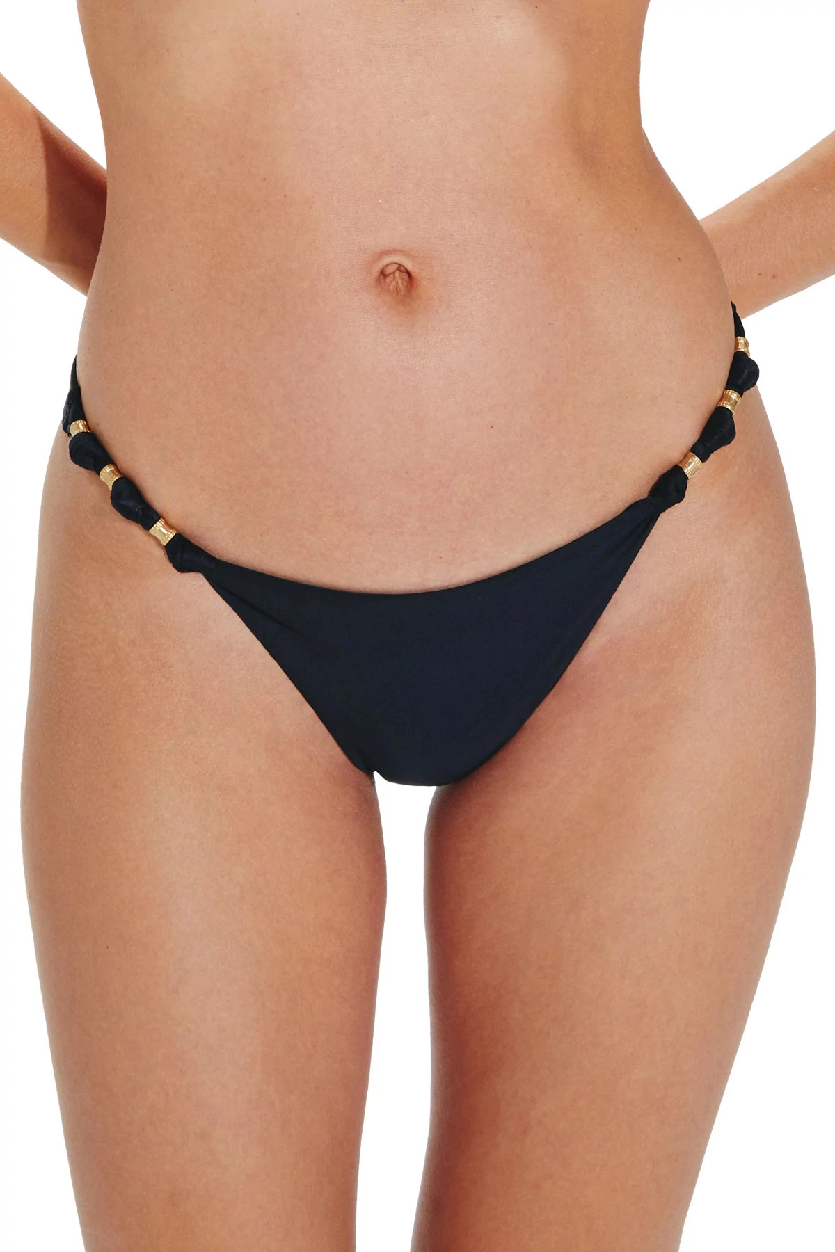 BLACK Paula Tab Side Hipster Bikini Bottom image number 1