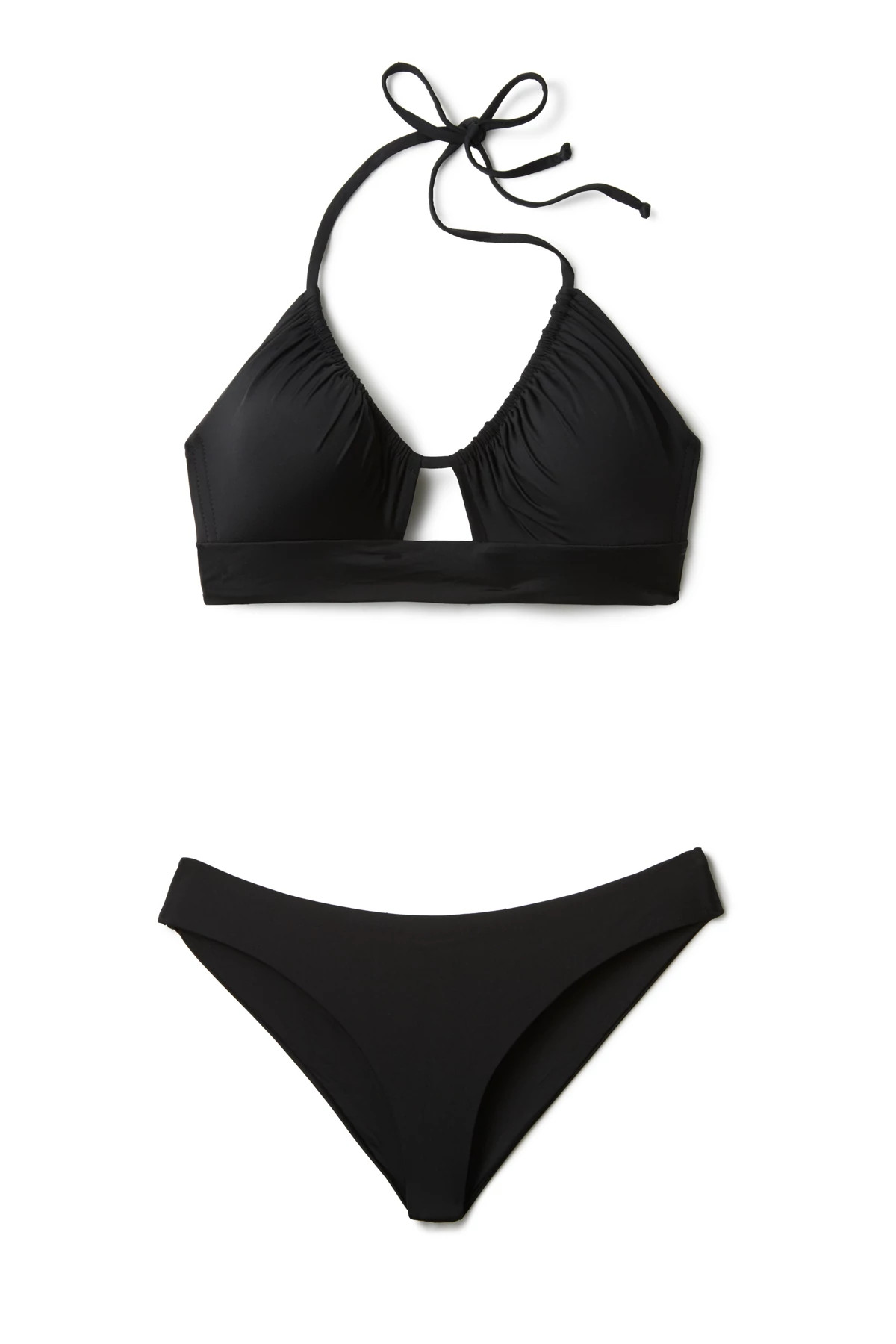 BLACK Candice Banded Halter Bikini Top image number 5