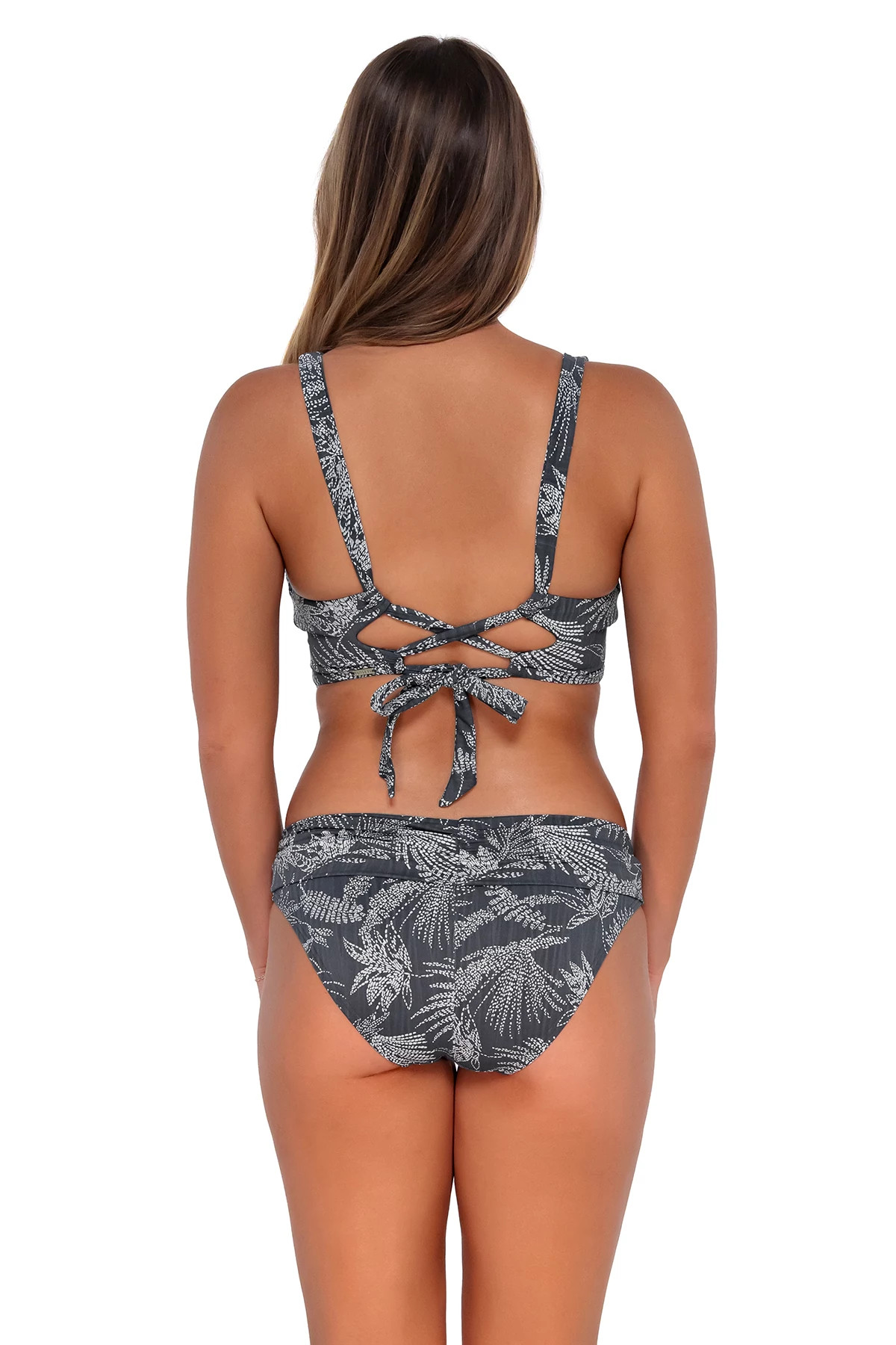 FANFARE SEAGRASS TEXTURE Elsie Underwire Bikini Top (D+ Cup) image number 2