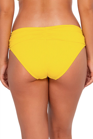 LEMON ZEST SANDBAR RIB Unforgettable Banded Hipster Bikini Bottom