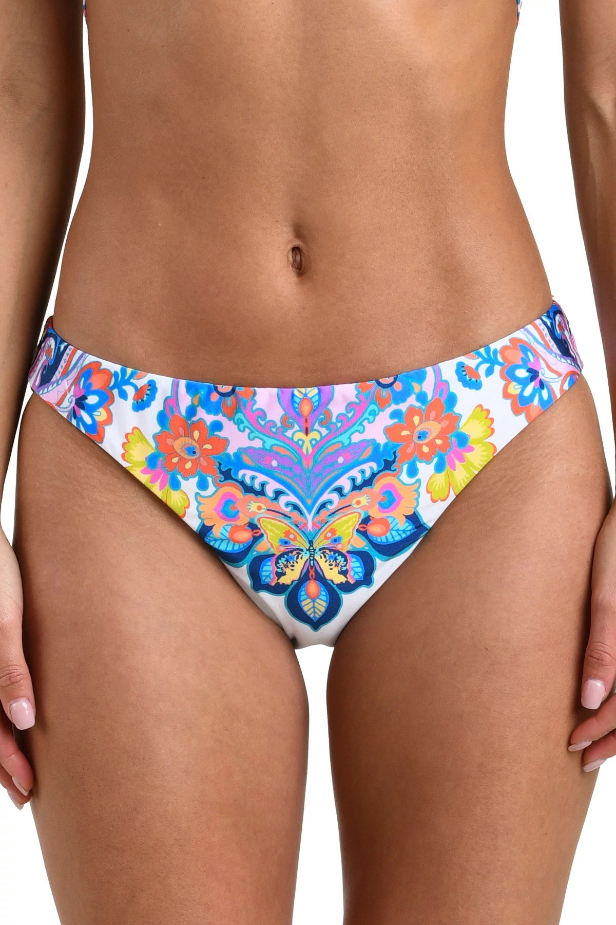 MULTI Butterfly Floral Hipster Bikini Bottom image number 1