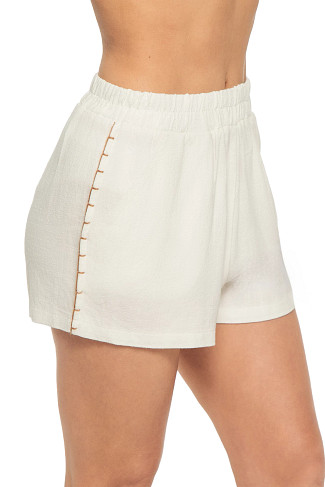 WHITE Side Stitch Shorts
