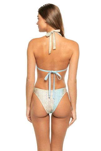 BLUE PYTHON Franke Halter Bikini Top