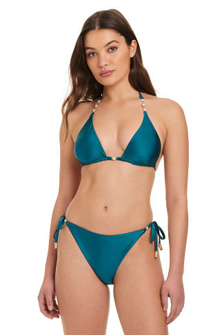 INDIGO DYE Pearl Triangle Bikini Top