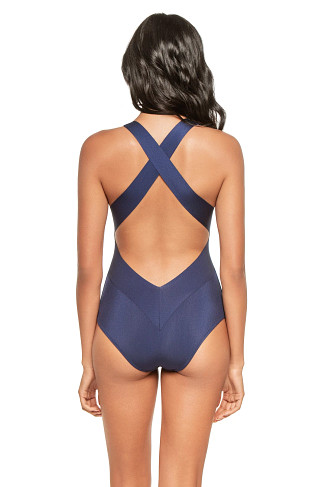 NAVY Capri Cross Back One Piece Swimsuit