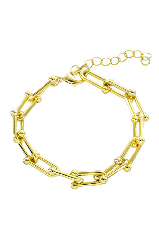 GOLD Gold Chain Link Bracelet