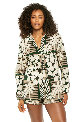 POSTCARDS FROM PARADISE Voile Linen Shirt