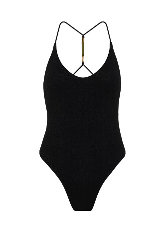 FIRENZE BLACK Mabel Textured One Piece Swimsuit