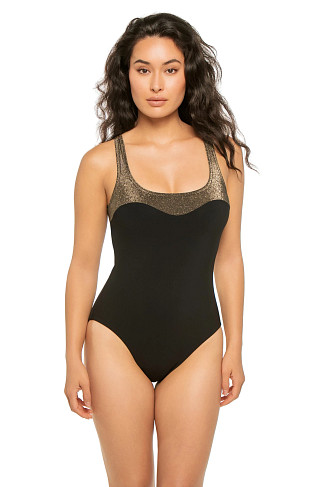 BLACK/GOLD Helena One Piece Swimsuit