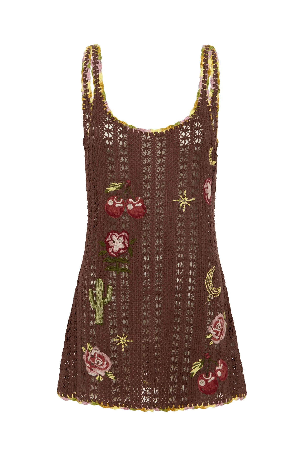 SAGUARO Handmade Crochet Mini Dress image number 4