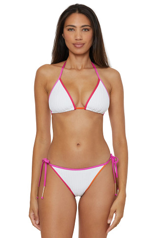 WHITE Maori Triangle Bikini Top