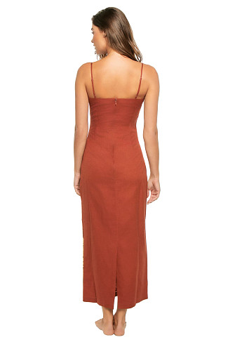 TERRACOTTA Palm Midi Dress