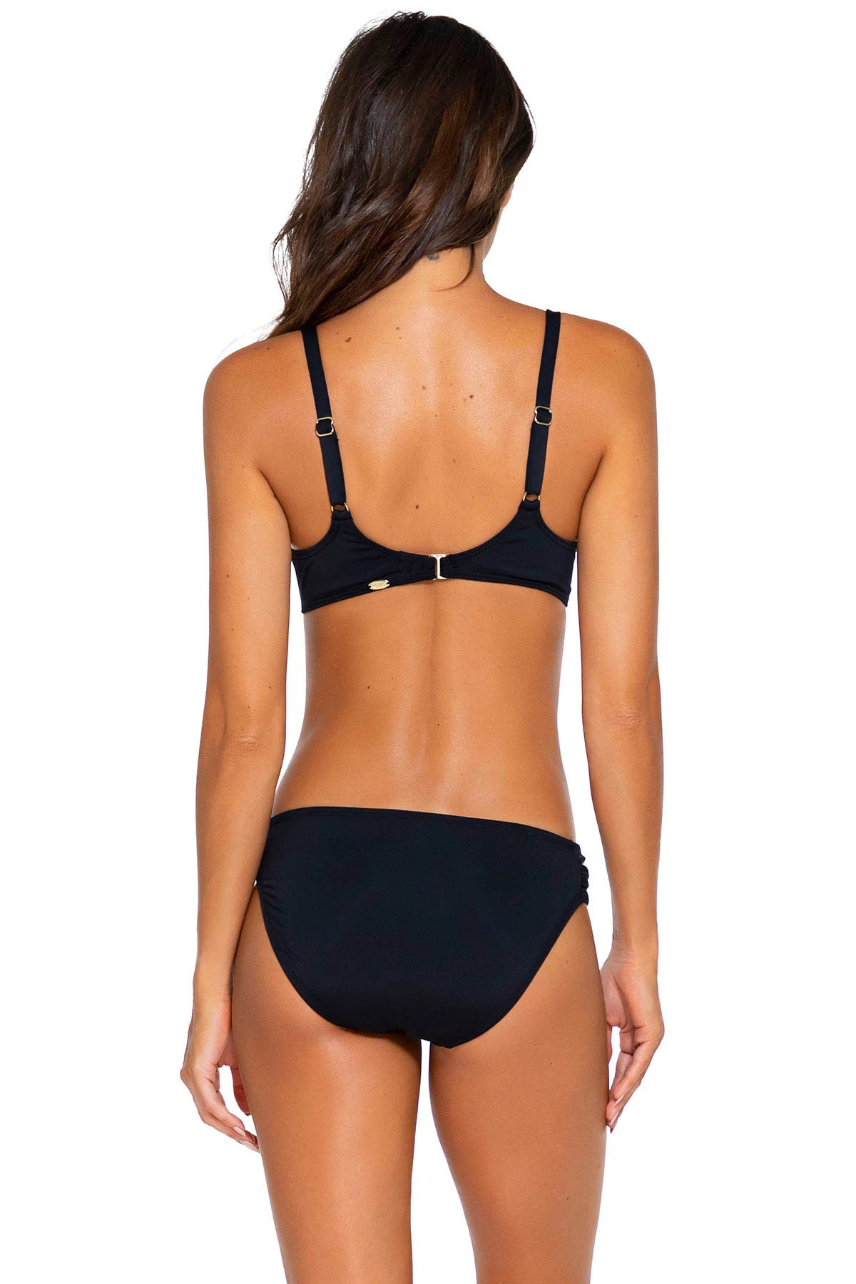 BLACK Carmen Underwire Bra Bikini Top (D+ Cup) image number 2