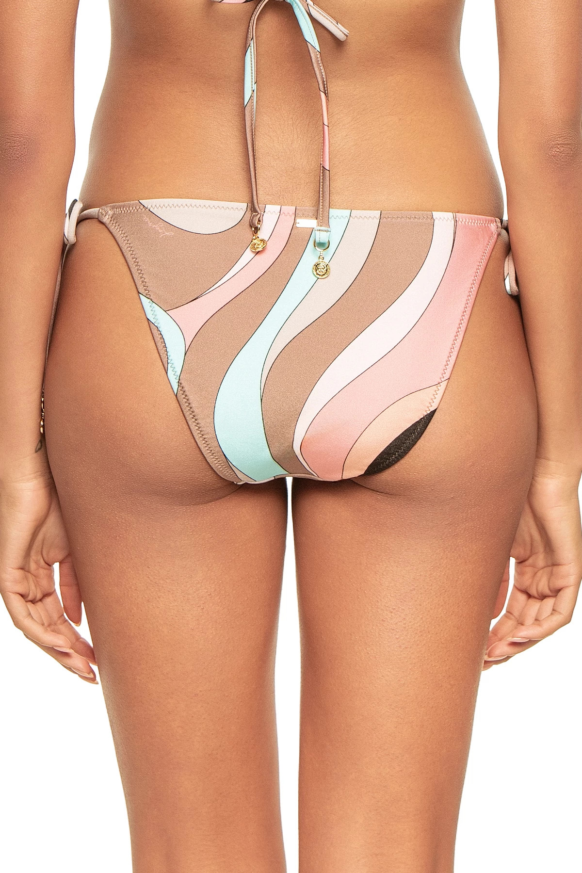 ICE BLUE MULTI Britt Swirl Tie Side Bikini Bottom image number 2