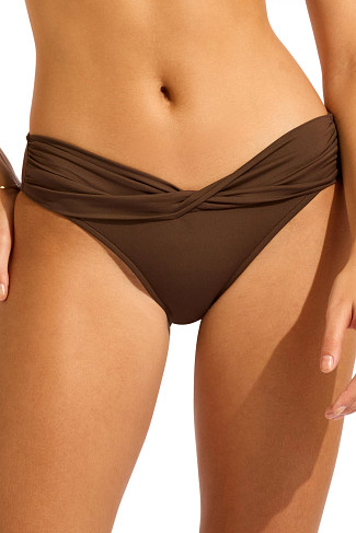 DARK CHOCOLATE Banded Hipster Bikini Bottom