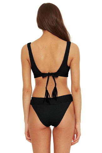 BLACK V-Wire Banded Underwire Bikini Top