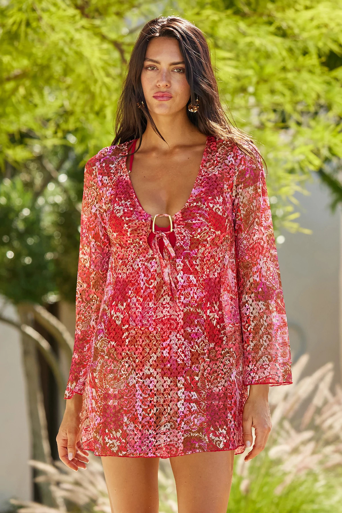 MULTI Mesh Crochet Tunic image number 3