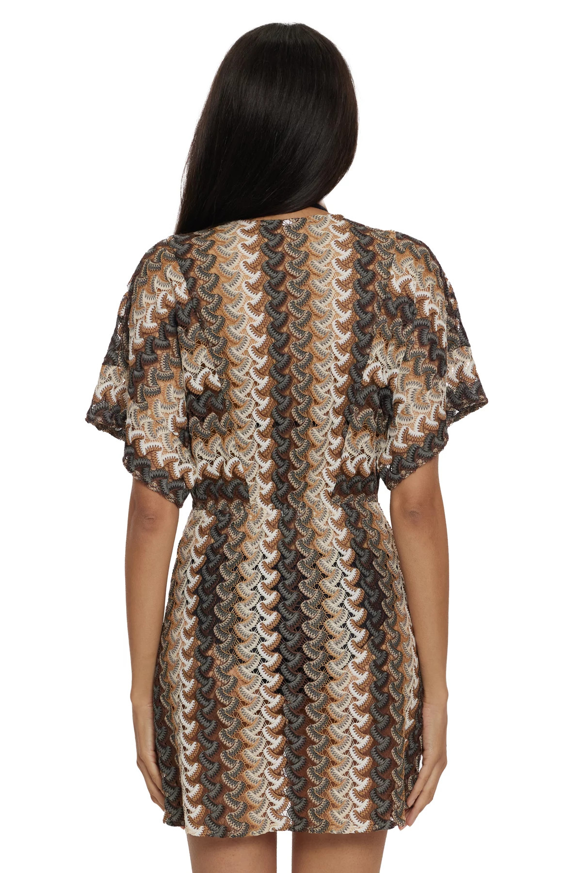 CHOCOLATE Laguna Crochet Short Sleeve Tunic image number 2