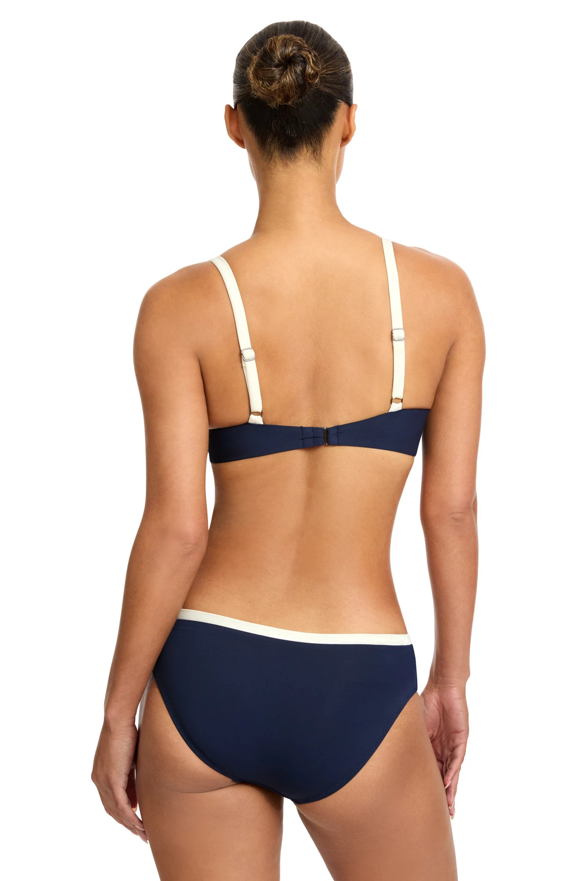 NAVY/CREAM Tierna Triangle Bikini Top image number 2