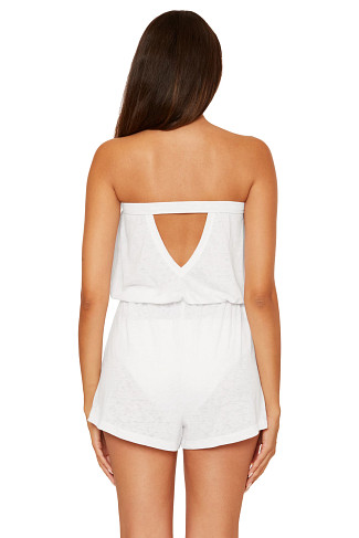 WHITE Strapless Romper