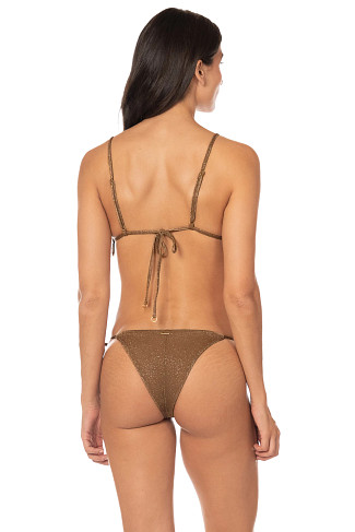 GOLD Marigold Reversible Shimmer Bikini Top
