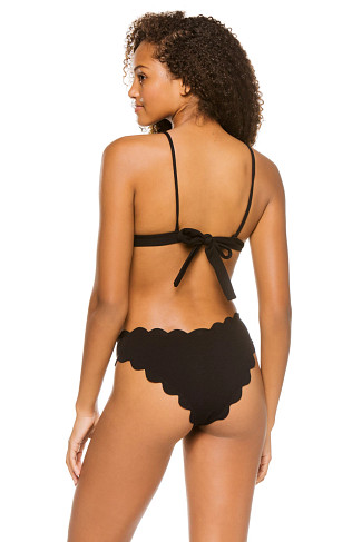 BLACK Santa Clara Scallop Bralette Bikini Top
