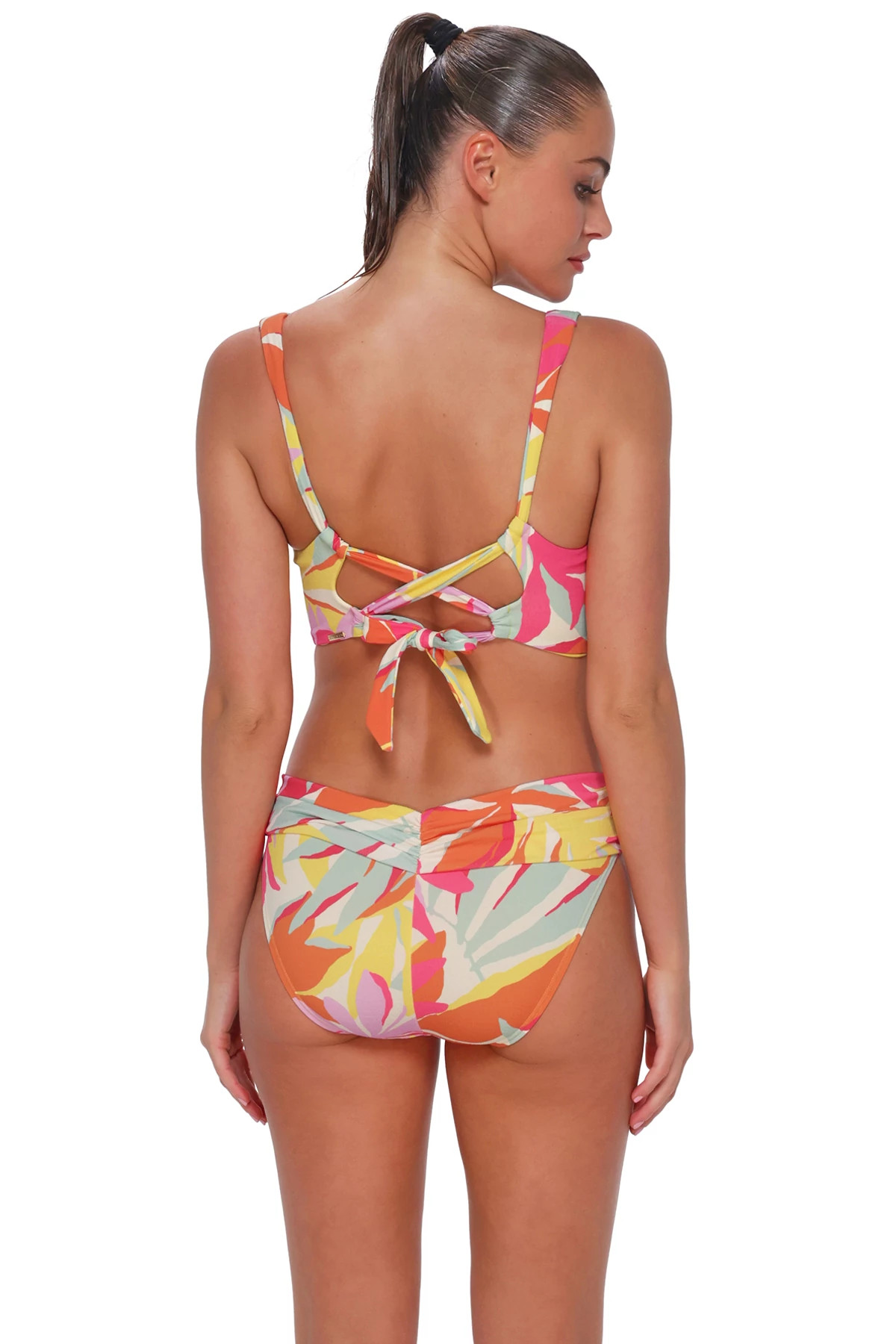 TROPICOLOR CREPE Elsie Underwire Bralette Bikini Top (D+ Cup) image number 2