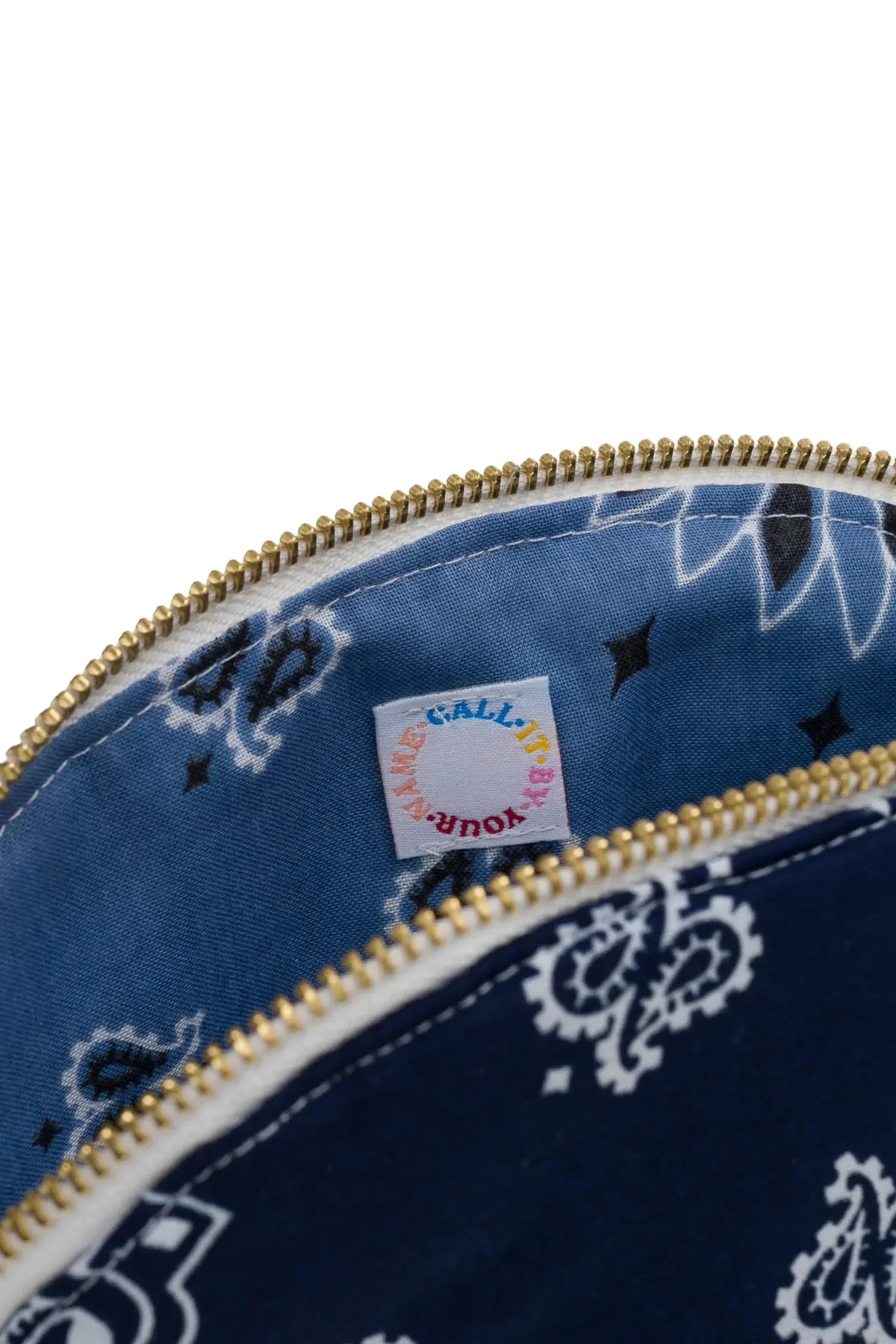 NAVY/CHAMBRAY Mushroom Embroidered Bandana Pouch image number 4