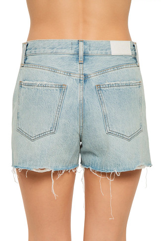 LUNA Nova High Rise Distressed Denim Shorts
