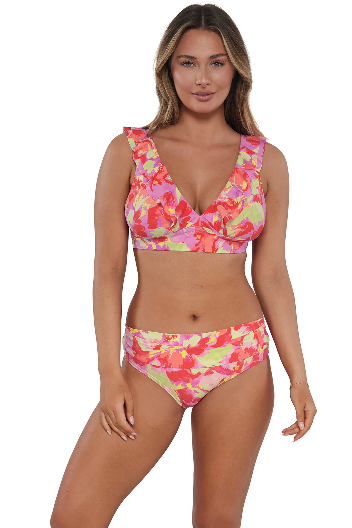 BUTTERFLY BEACH Willa Wireless Bralette Bikini Top (D+ Cup) image number 1