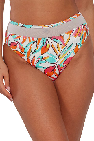 PALM SERENADE SANDBAR RIB Annie High Waist Bikini Bottom