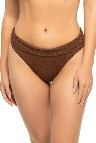 BRONZE SCALLOP Sydney Textured Hipster Bikini Bottom