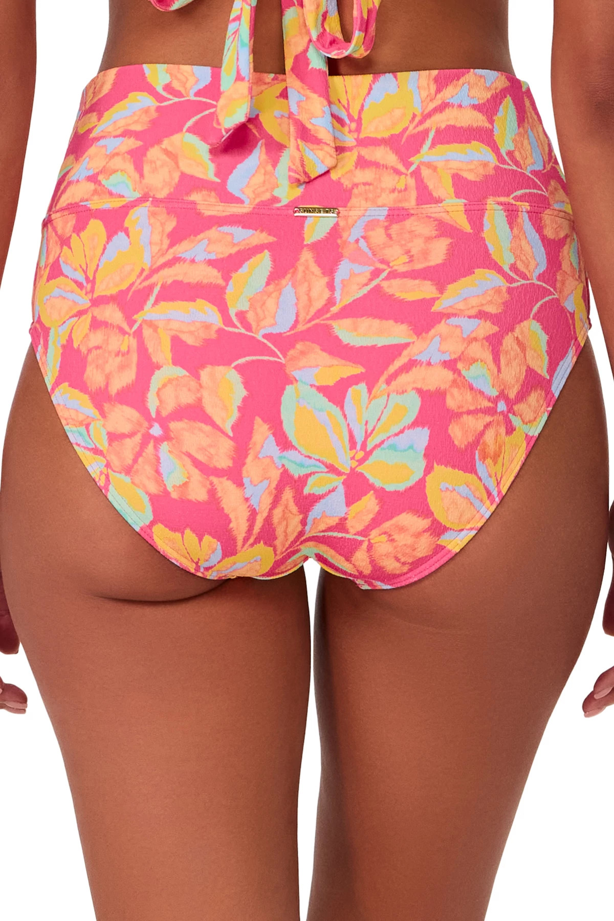 MAGIC HOUR CREPE Hannah High Waist Bikini Bottom image number 3
