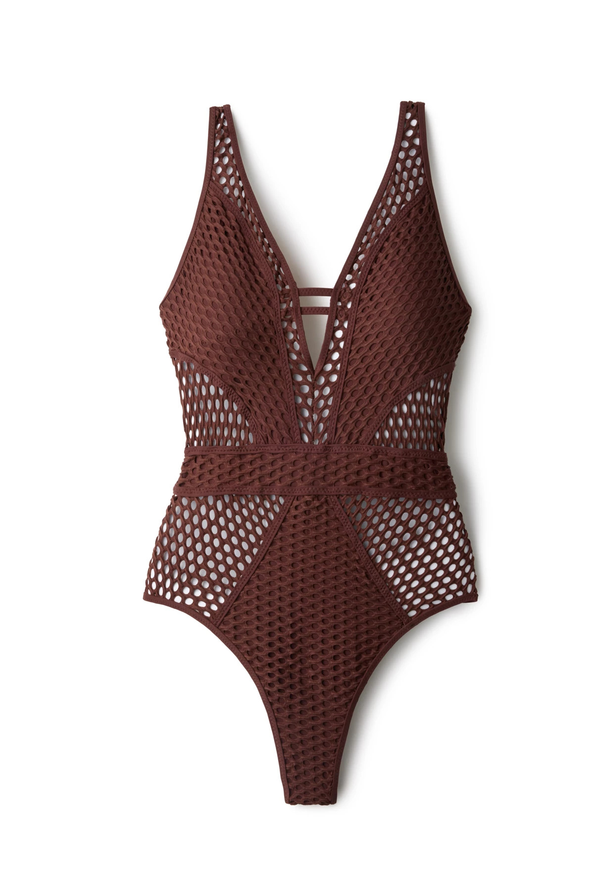 MOCHA Show & Tell Plunge One Piece Swimsuit image number 4