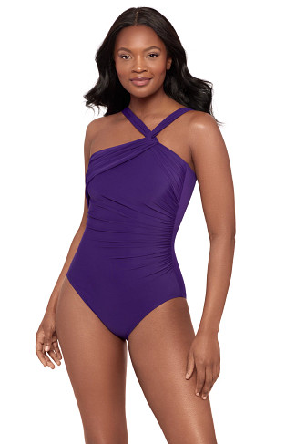 MULBERRY Rock Solid Europa Asymmetrical One Piece Swimsuit 