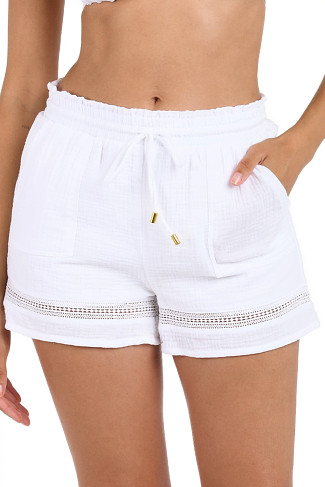 WHITE Seaside Beach Shorts