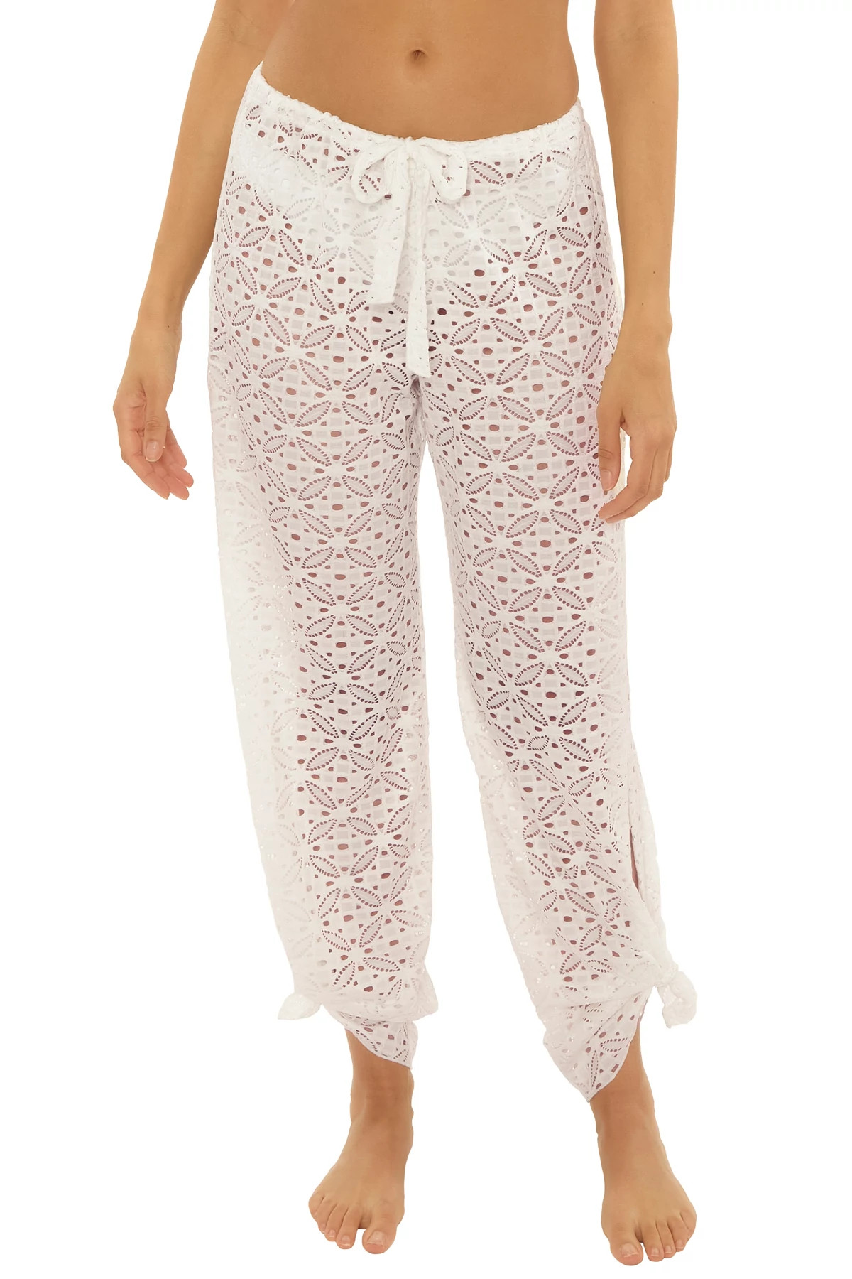 WHITE Las Colinas Crochet Pants image number 3