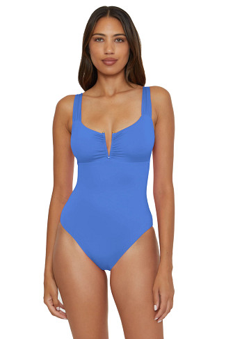 CORNFLOWER Viviana V-Front One Piece Swimsuit